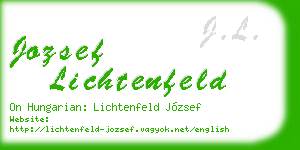 jozsef lichtenfeld business card